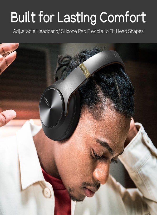 DOQAUS Bluetooth Headphones Over Ear, 90H Playtime, 3 EQ Modes, HiFi Audio, ENC Mic, Reinforced Durable Frame & Soft Earpads for Extended Wear, Phone, PC, Travel - Image 2